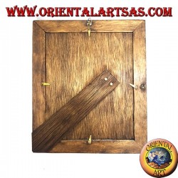 Marco de fotos de teca y bambú de 31 x 26 cm