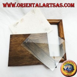 31 x 26 cm teak and bamboo photo frame