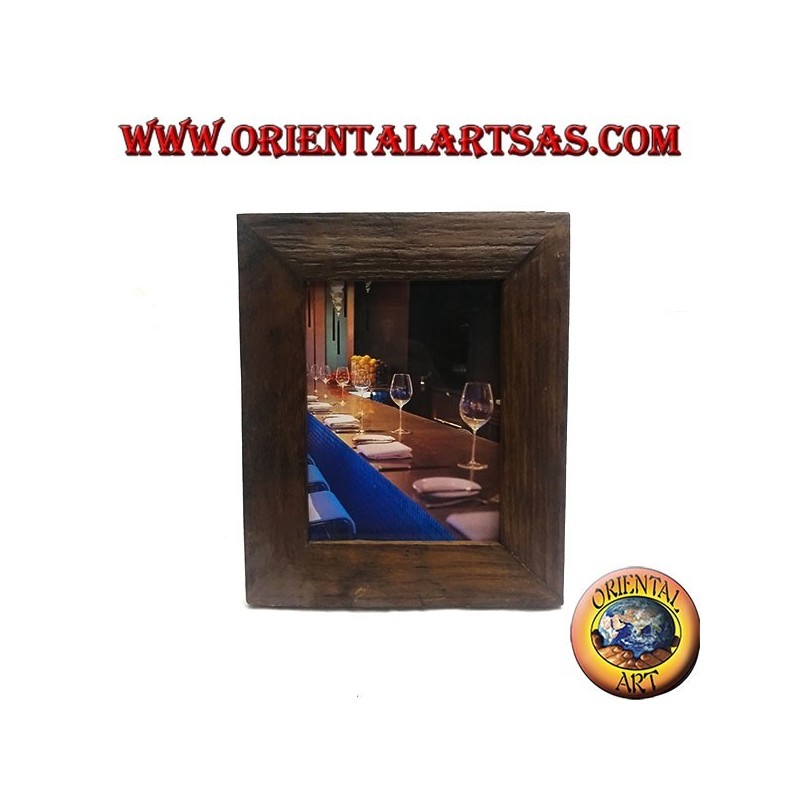 Antique teak wood photo frame 30 x 25 cm