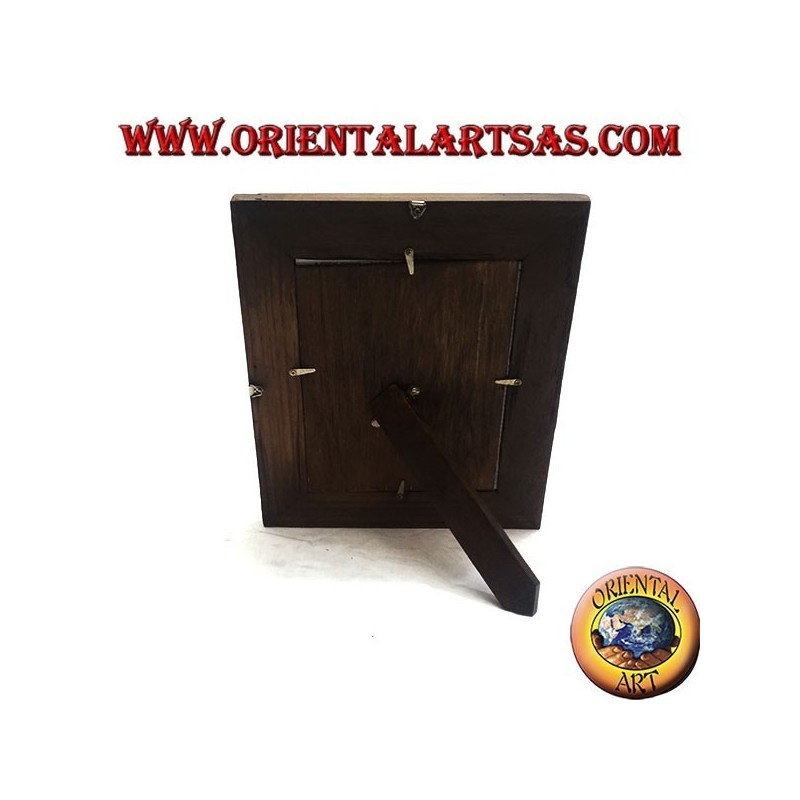Cornice portafoto in legno di teak antico da 30 x 25 cm