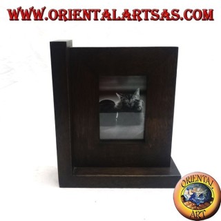24 x 20 cm teak wood photo frame with bookends