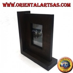 Cadre photo en bois de teck 24 x 20 cm avec serre-livres