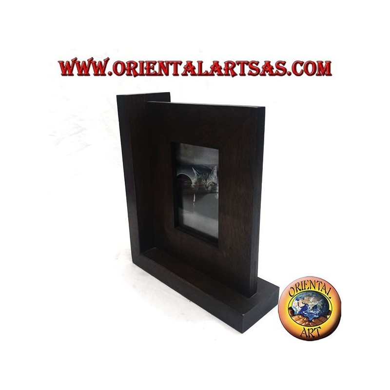 Cornice portafoto a fermalibri in legno di teak da 24 x 20 cm