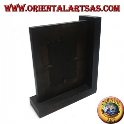 Cadre photo en bois de teck 24 x 20 cm avec serre-livres