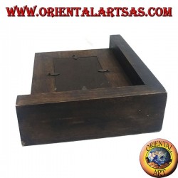 Cadre photo en bois de teck 24 x 20 cm avec serre-livres