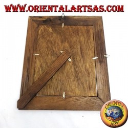 Cadre photo en bois de teck antique 36 x 30 cm