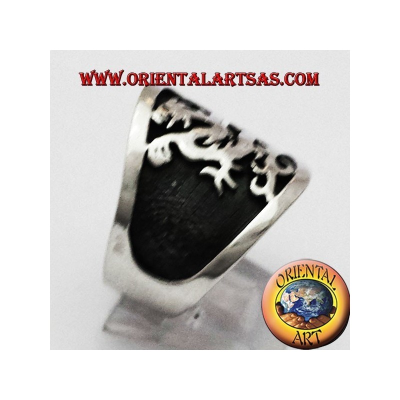 anello fascia larga grifone in argento