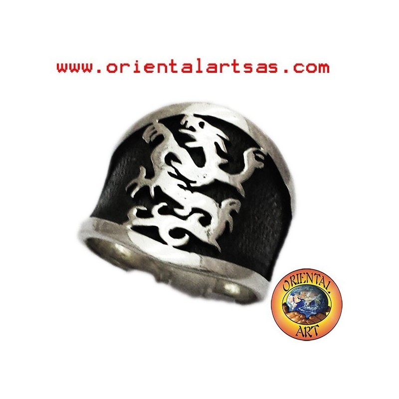 Breitbandring Silber Greifs