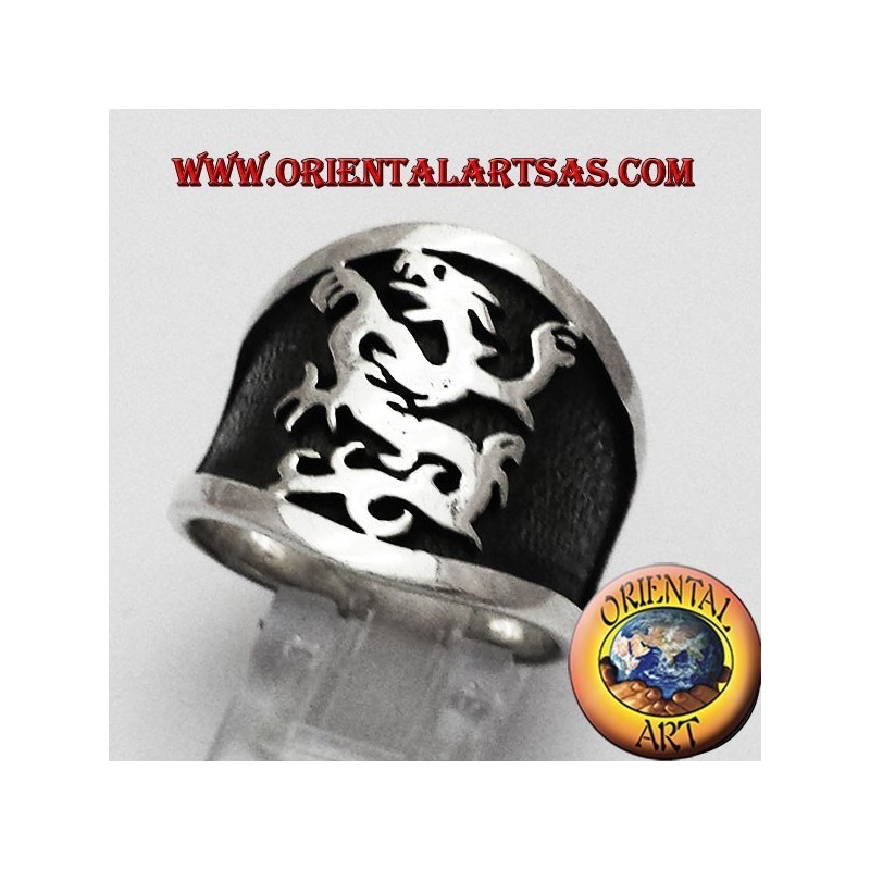 Breitbandring Silber Greifs