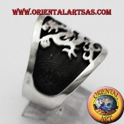 wide band ring silver griffin