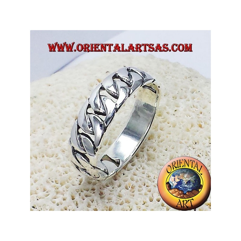 fiche chaîne en argent rigide