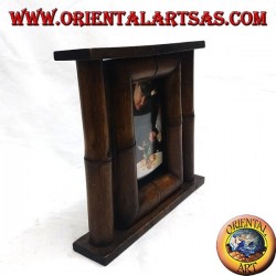 Fotorahmen aus Teak und Bambus mit 25x23 cm Seitenlauf
