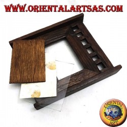 Antique teak wood photo frame with 28x24 cm side squares