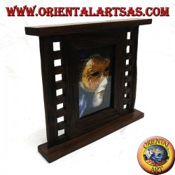 Antique teak wood photo frame with 31x27 cm side squares