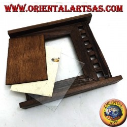 Antique teak wood photo frame with 31x27 cm side squares