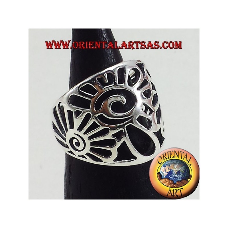 Ringband Schale nautilus Silber
