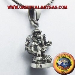 Ganesh Statue Anhänger Silber