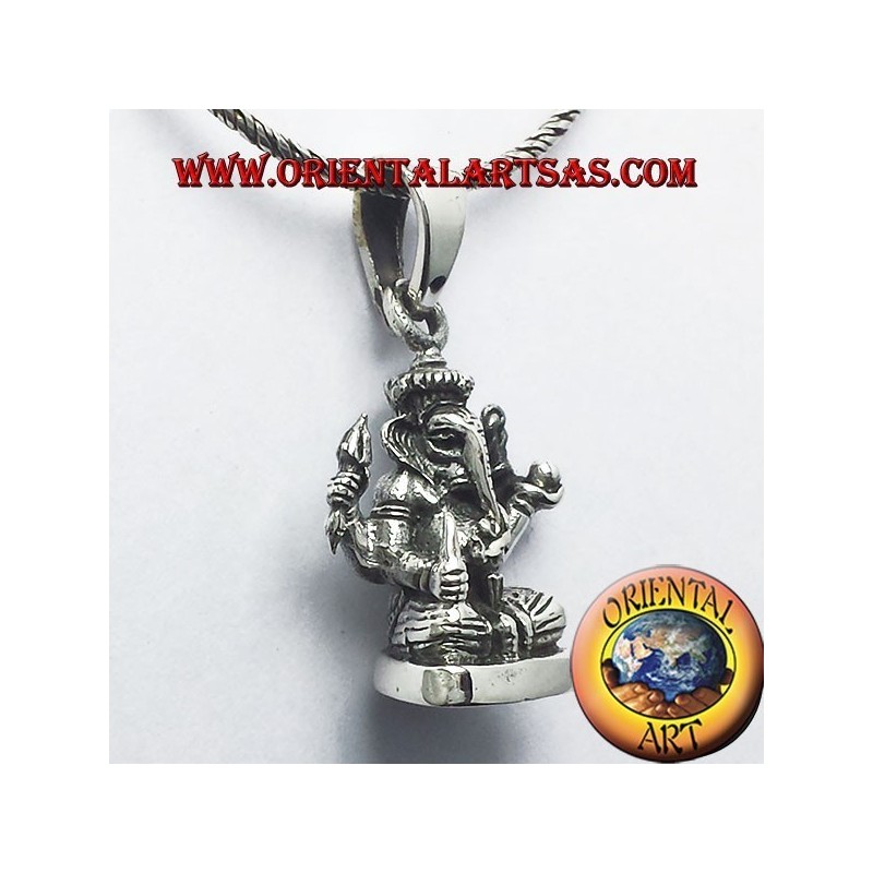 Ganesh colgante de plata de la estatua