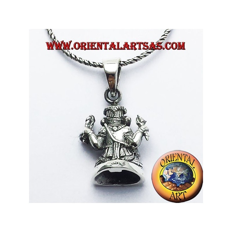 Ganesh colgante de plata de la estatua