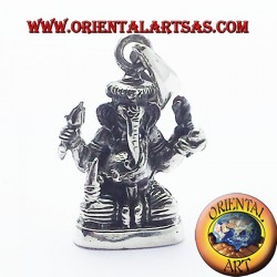 ciondolo Ganesh statuina in argento