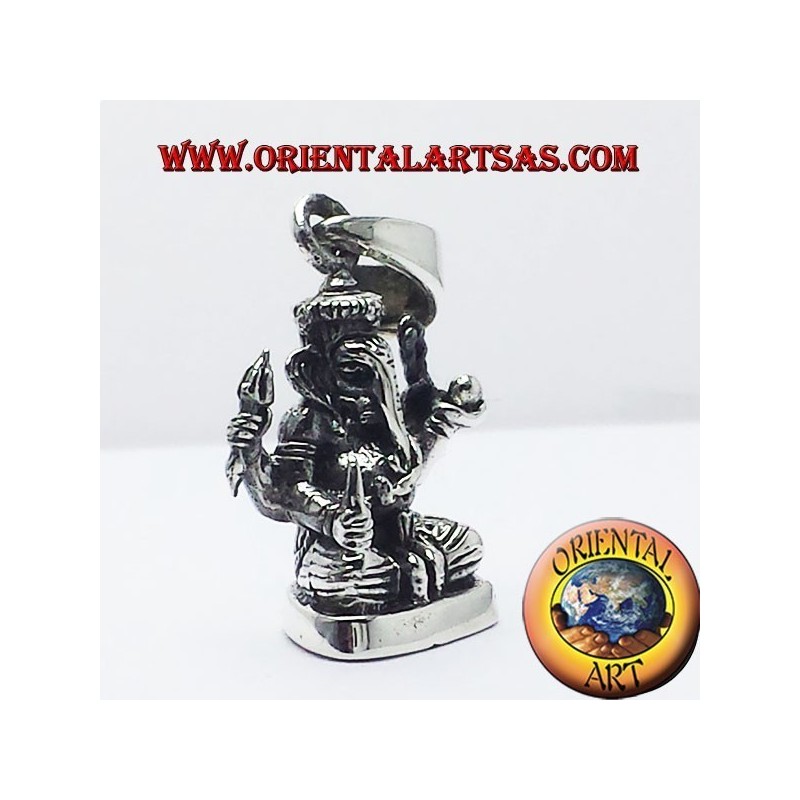 Ganesh colgante de plata de la estatua
