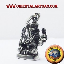 Ganesh Statue Anhänger Silber