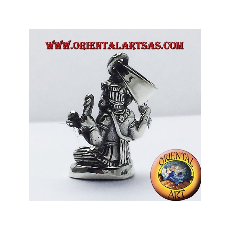 Ganesh Statue Anhänger Silber