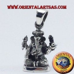 ciondolo Ganesh statuina in argento