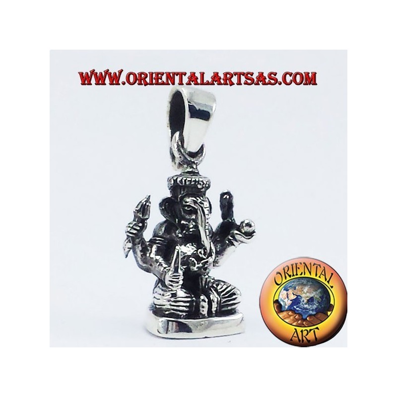 Ganesh colgante de plata de la estatua