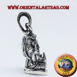 ciondolo Ganesh statuina in argento