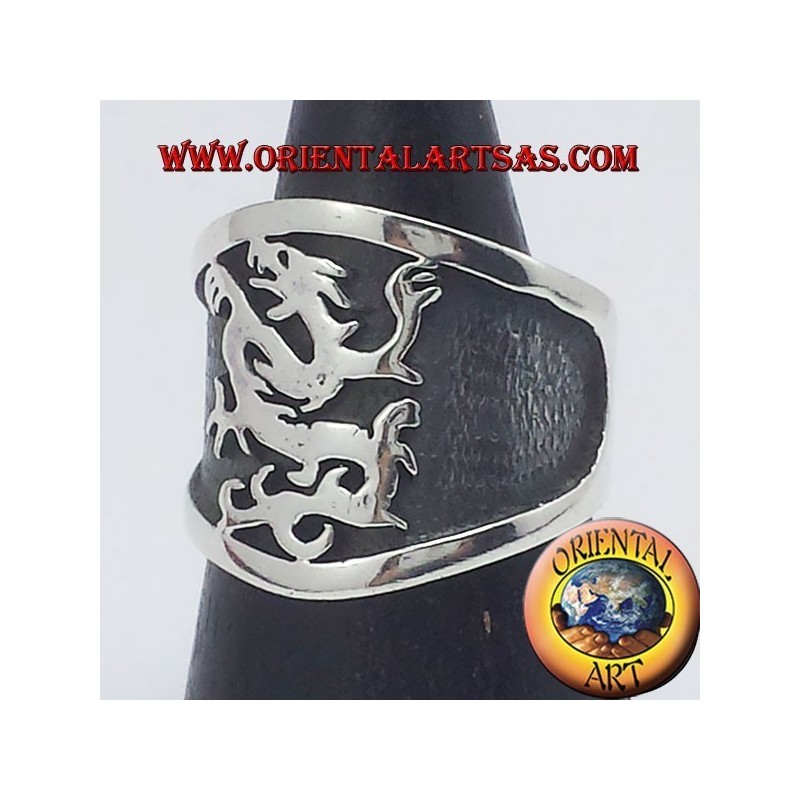 Breitbandring Silber Greifs