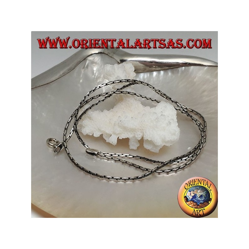 Collar de cadena en plata 925 ‰ con eslabón articulado 50 cm x 1.5 mm