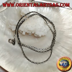 Collar de cadena en plata 925 ‰ con eslabón articulado 50 cm x 1.5 mm