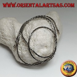 Chain necklace in 925 ‰ silver with articulated link 50 cm x 1.5 mm