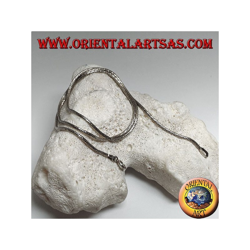 Collier chaîne en argent 925 argenté avec câble en diamant de 45 cm x 1,5 mm