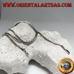 Collier chaîne en argent 925 argenté avec câble en diamant de 45 cm x 1,5 mm