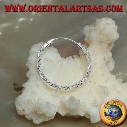 Einfache Diamant-Creolen mit quadratischem Querschnitt und 20 mm Durchmesser