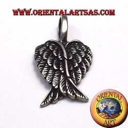 pendant pair of silver angel wings
