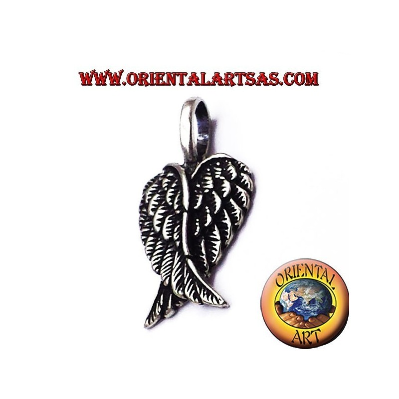 Pendentif paire d'ailes d'ange en argent