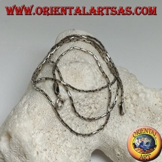 Collier chaîne en argent 925 with avec maillon articulé 50 cm x 1,2 mm