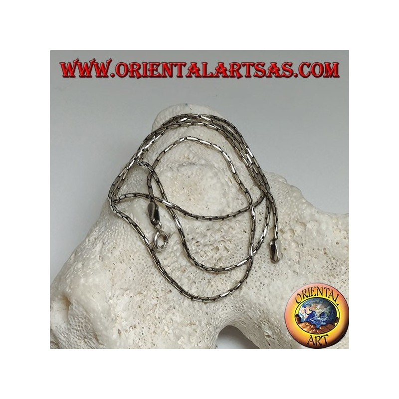 Collar de cadena en plata 925 ‰ con eslabón articulado 50 cm x 1.2 mm
