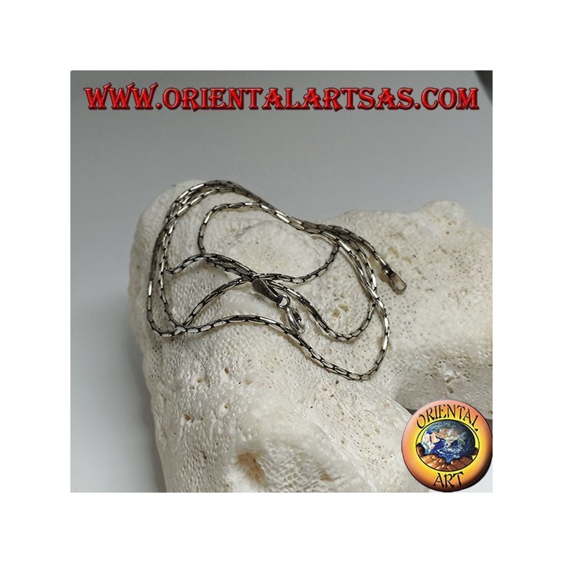 Chain necklace in 925 ‰ silver with articulated link 50 cm x 1.2 mm