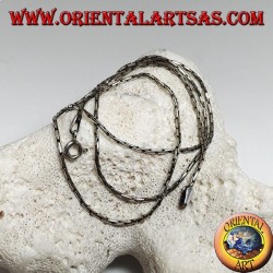 Chain necklace in 925 ‰ silver with articulated link 50 cm x 1.2 mm