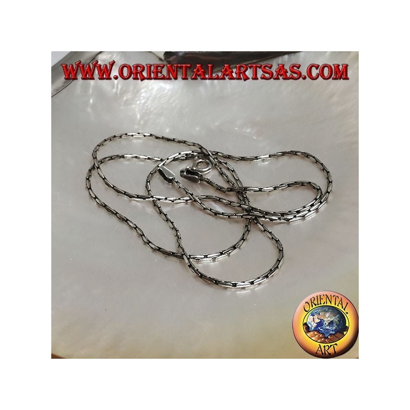 Chain necklace in 925 ‰ silver with articulated link 50 cm x 1.2 mm