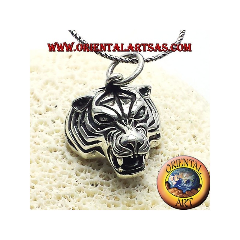 pendant head silver tiger