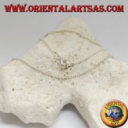 Kettenhalskette aus 925 ‰ Silber mit kleinen Kugeln Link 40 cm x 1,1 mm