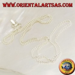 Kettenhalskette aus 925 ‰ Silber mit kleinen Kugeln Link 40 cm x 1,1 mm