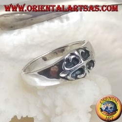 Silver ring with lily cross (symbol of the French dynasties) in high relief