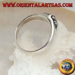 Silver ring with lily cross (symbol of the French dynasties) in high relief