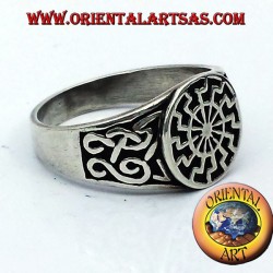 black sun ring seal silver